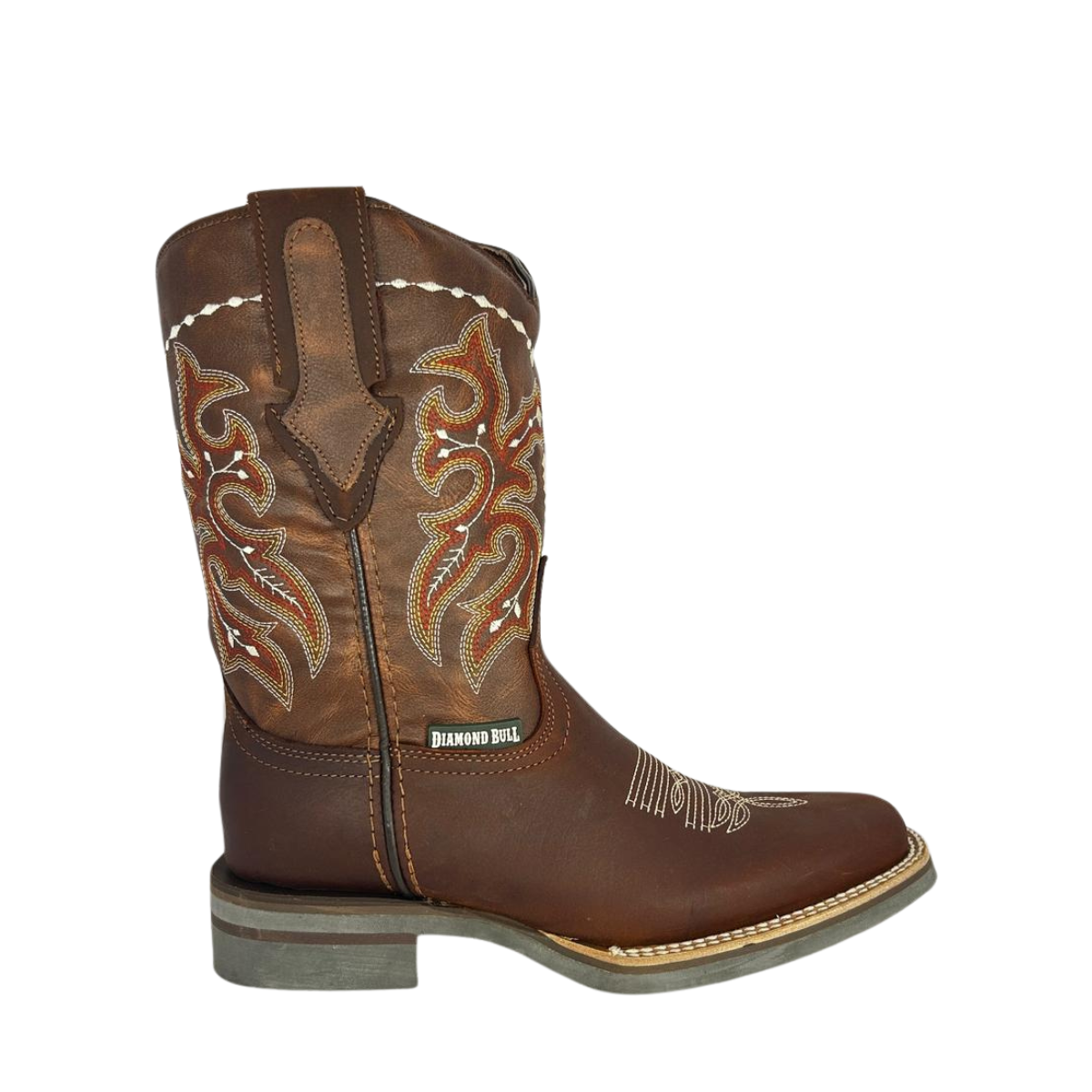 Bota rodeo estilo Búfalo Color shedrón Suela de hule café