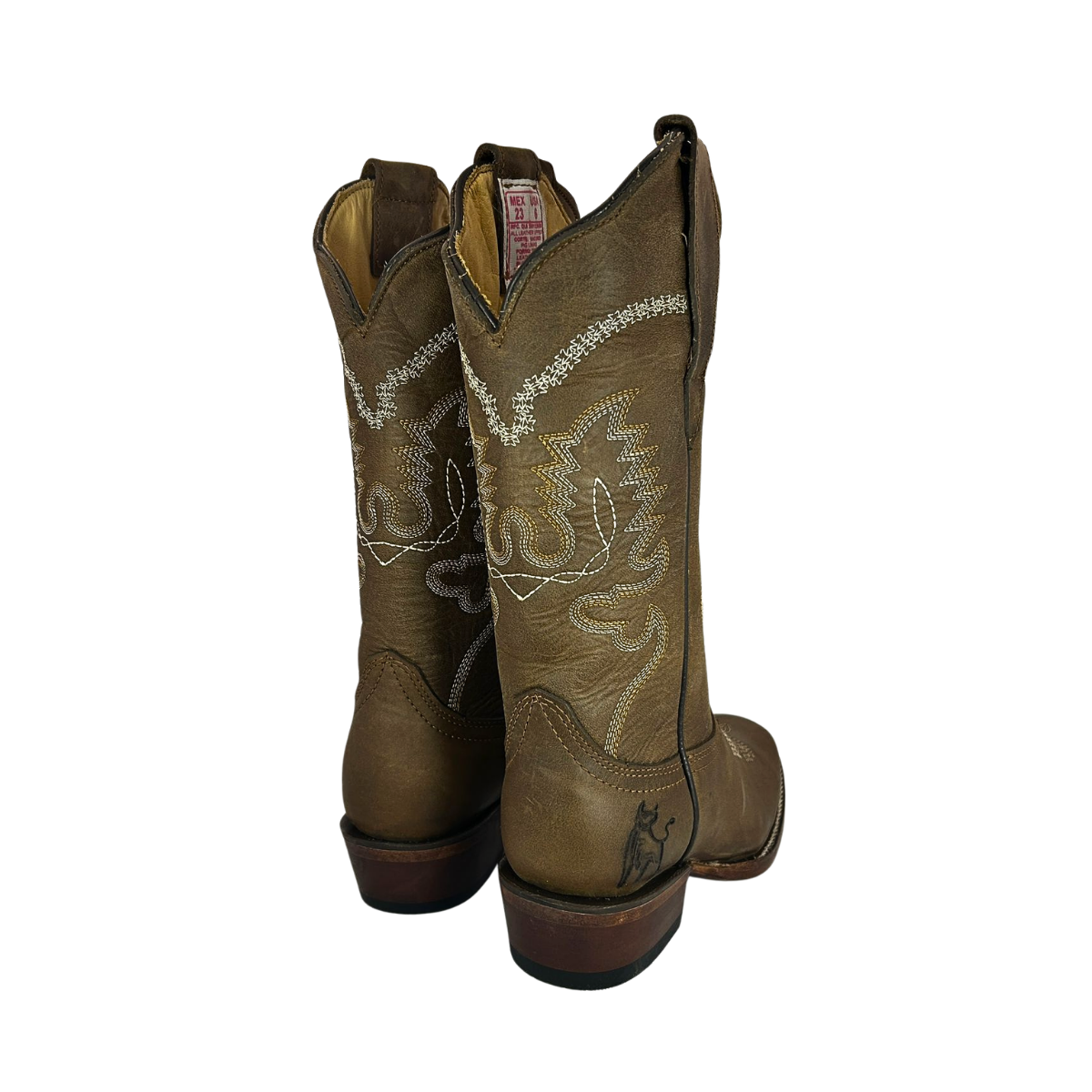 Bota rodeo estilo Yegua Color capuchino Suela de cuero Diamond Bull