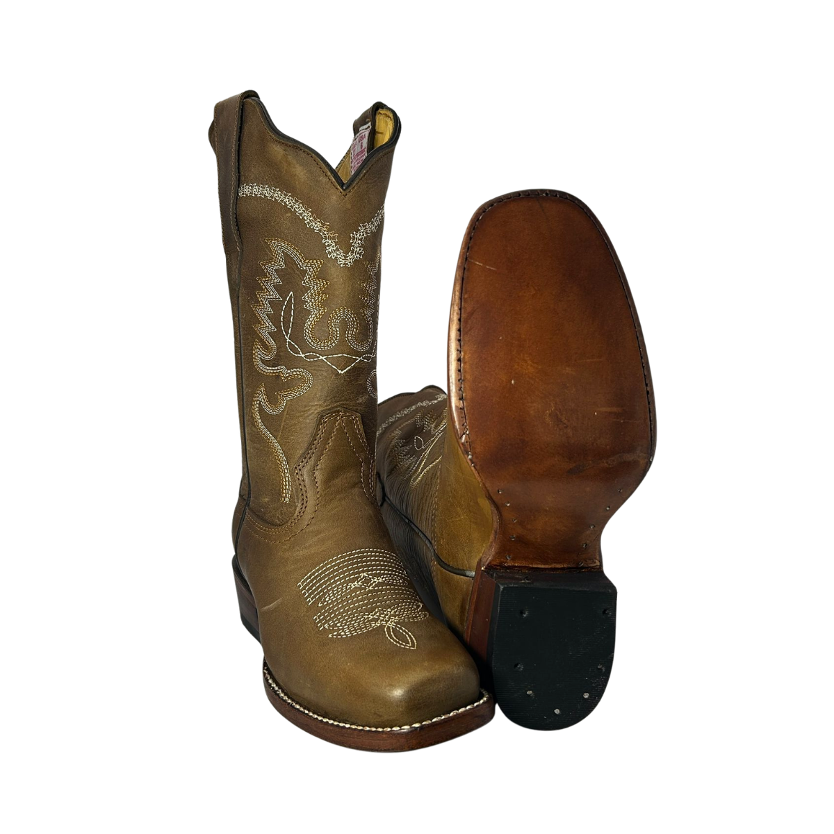 Bota rodeo estilo Yegua Color capuchino Suela de cuero Diamond Bull