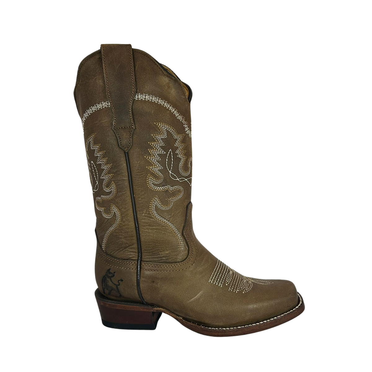 Bota rodeo estilo Yegua Color capuchino Suela de cuero Diamond Bull