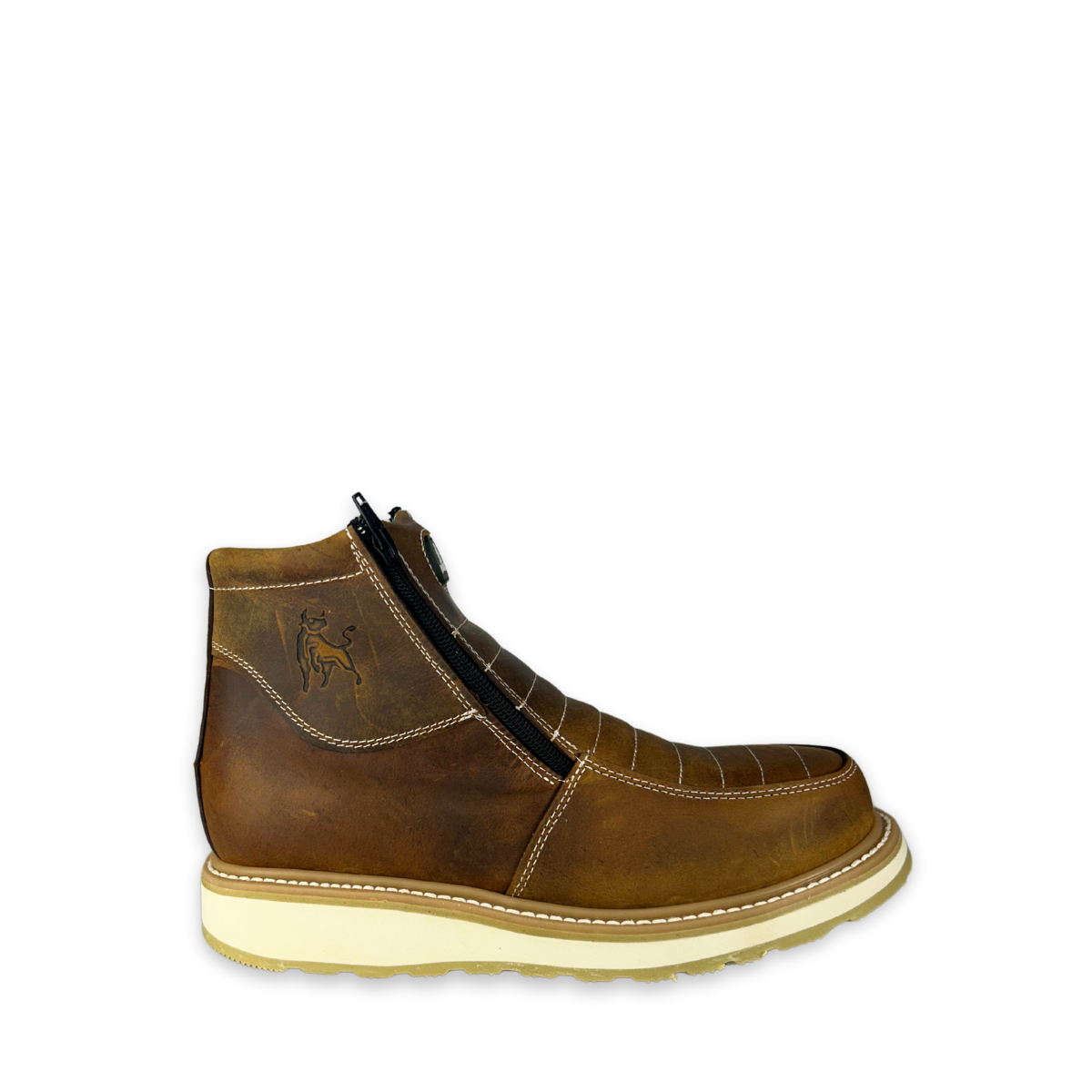 Bota de trabajo con cierre Estilo 0339 Color miel Suela antideslizante