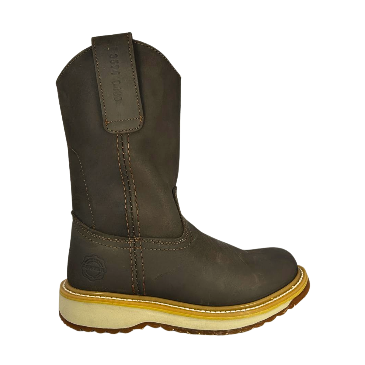 Bota de trabajo ligera estilo Caña Color café Suela doble densidad Fortex